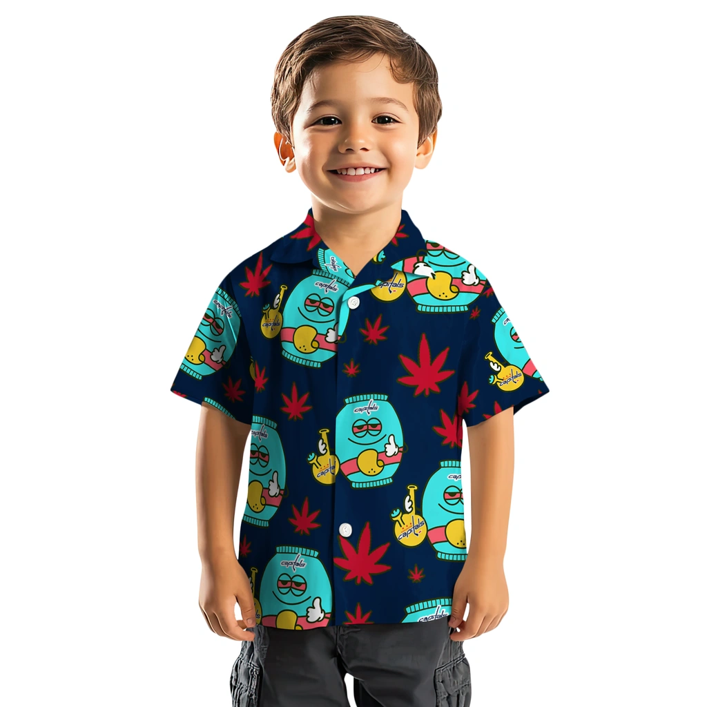 Washington Capitals Hawaiian Shirt - Chill Vibe washington capitals bong smile blue hawaiian shirts top rated