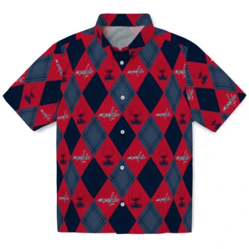 washington capitals balloon plaid blue hawaiian shirts best selling
