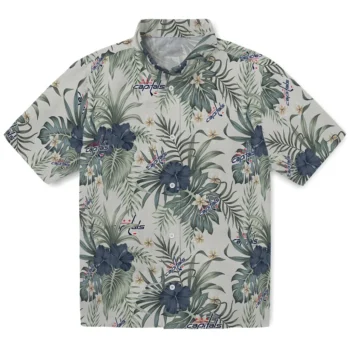 washington capitals hibiscus designs beige hawaiian shirts best selling