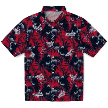 washington capitals hibiscus exotic blue hawaiian shirts best selling