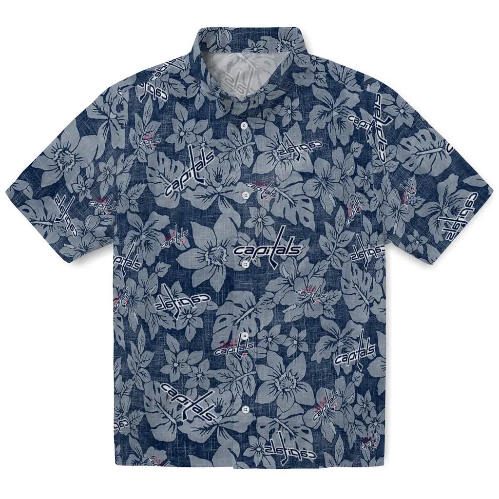 Washington Capitals Hawaiian Shirt - Hibiscus Oasis washington capitals hibiscus oasis blue hawaiian shirts best selling