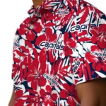 Washington Capitals Hawaiian Shirt – Hibiscus Overlay