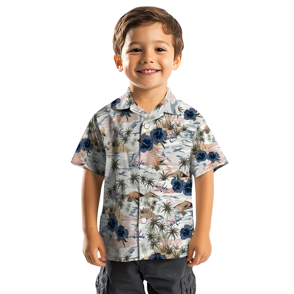 Washington Capitals Hawaiian Shirt - Hibiscus Seaside washington capitals hibiscus seaside white hawaiian shirts top rated
