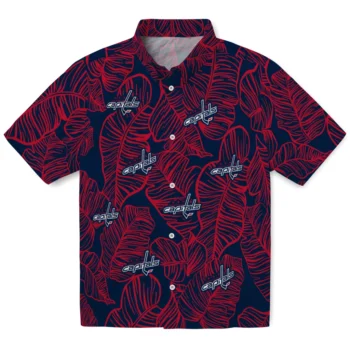 washington capitals leaf outline blue hawaiian shirts best selling