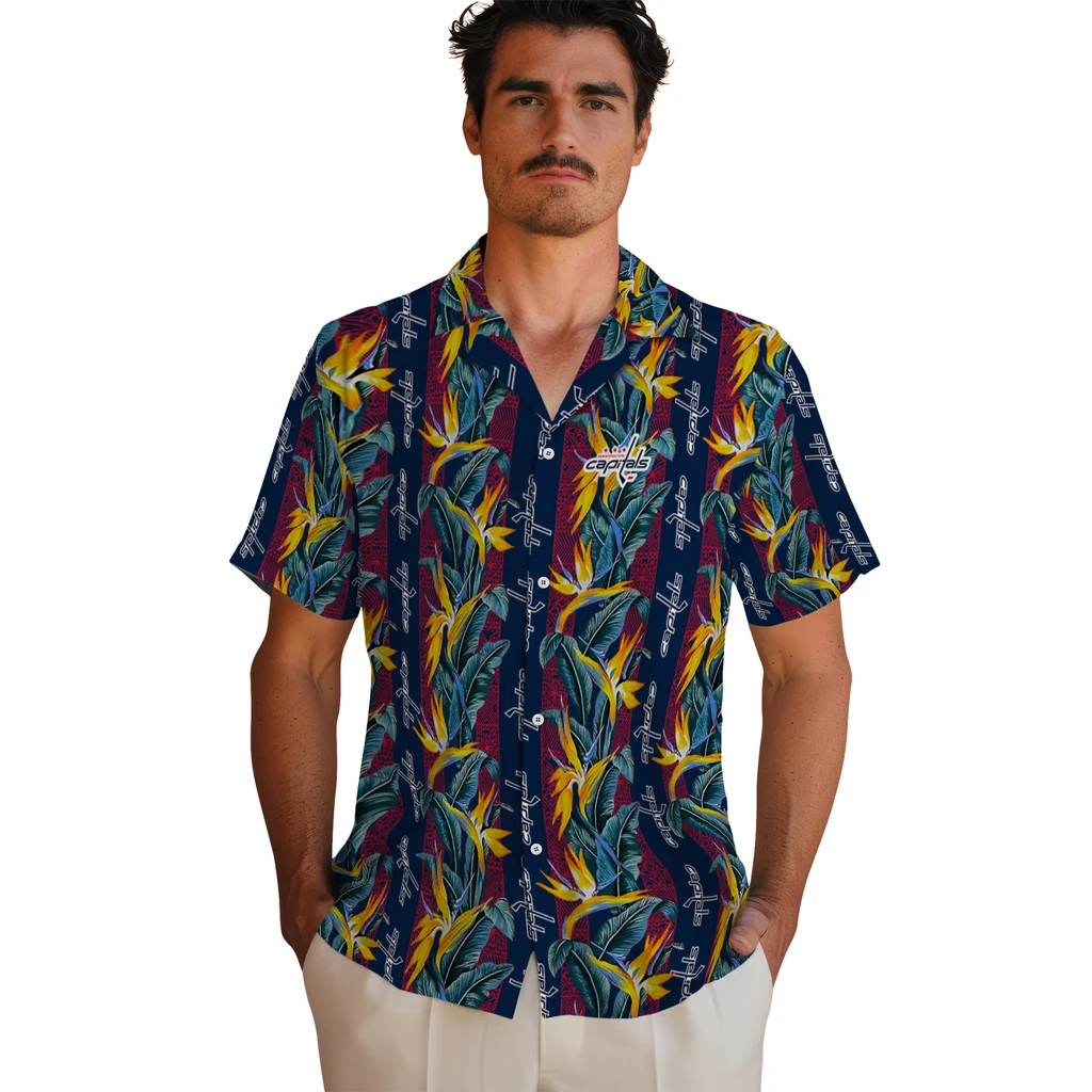 Washington Capitals Hawaiian Shirt - Paradise Vines washington capitals paradise vines blue hawaiian shirts fashion forward