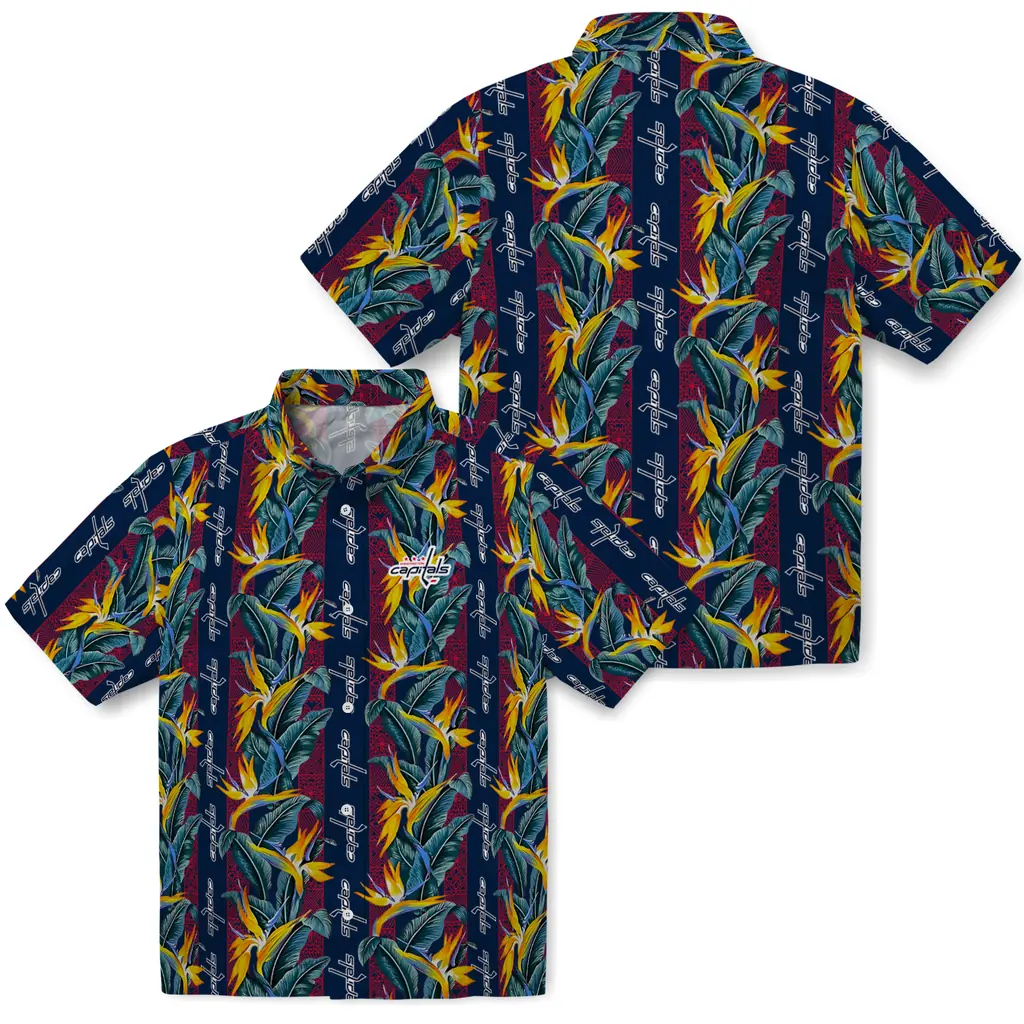 Washington Capitals Hawaiian Shirt - Paradise Vines washington capitals paradise vines blue hawaiian shirts high quality