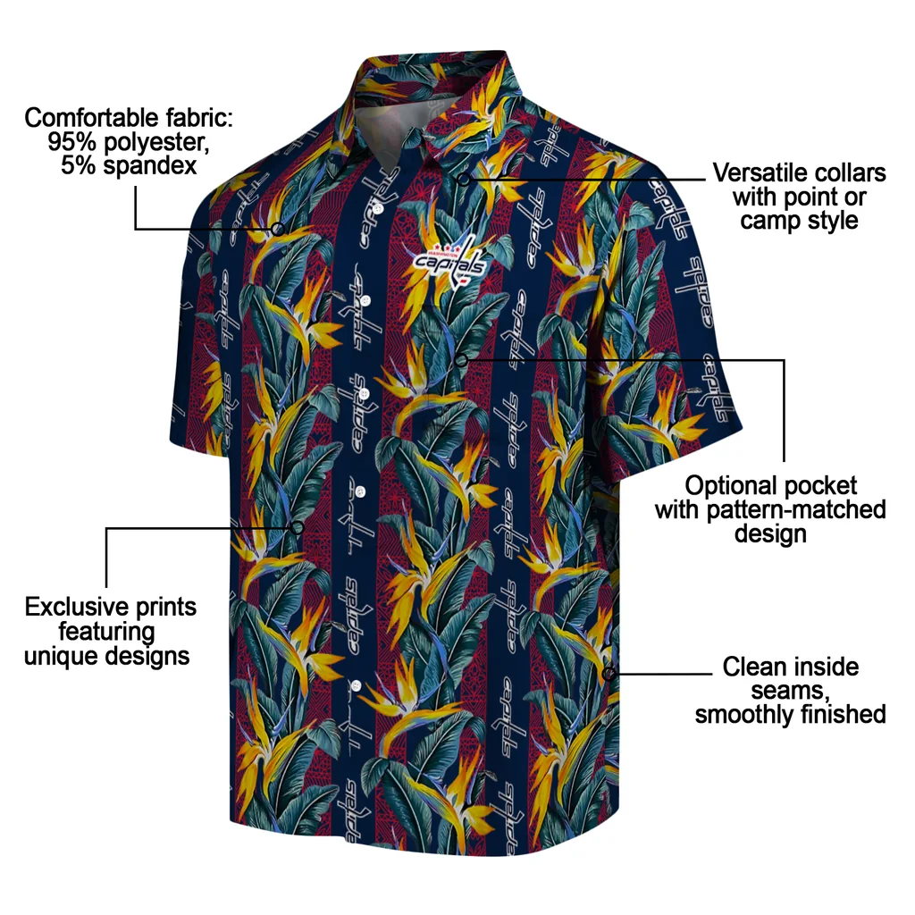 Washington Capitals Hawaiian Shirt - Paradise Vines washington capitals paradise vines blue hawaiian shirts new arrival