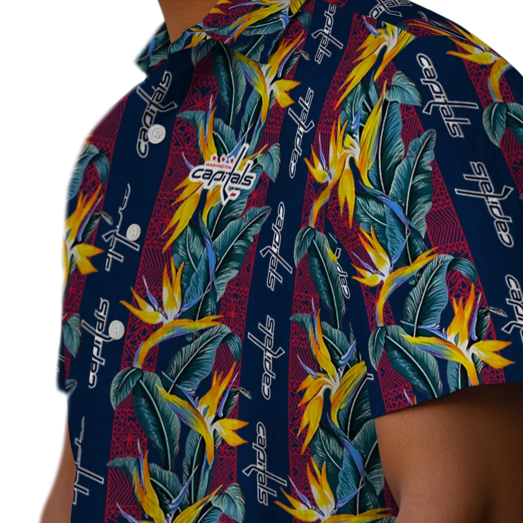 Washington Capitals Hawaiian Shirt - Paradise Vines washington capitals paradise vines blue hawaiian shirts trendy