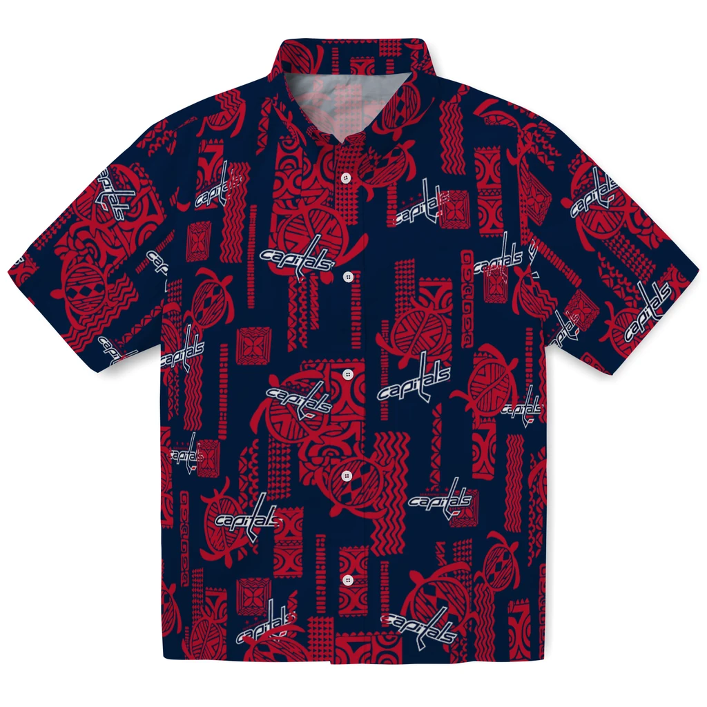 Washington Capitals Hawaiian Shirt - Turtle Lines washington capitals turtle lines blue hawaiian shirts best selling