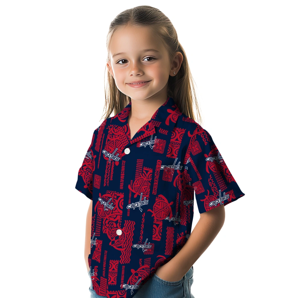 Washington Capitals Hawaiian Shirt - Turtle Lines washington capitals turtle lines blue hawaiian shirts premium grade