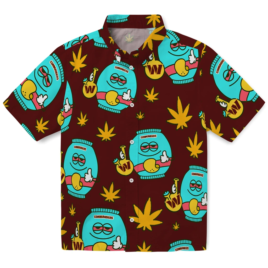 Washington Commanders Hawaiian Shirt - Chill Vibe washington commanders bong smile burgundy hawaiian shirts best selling