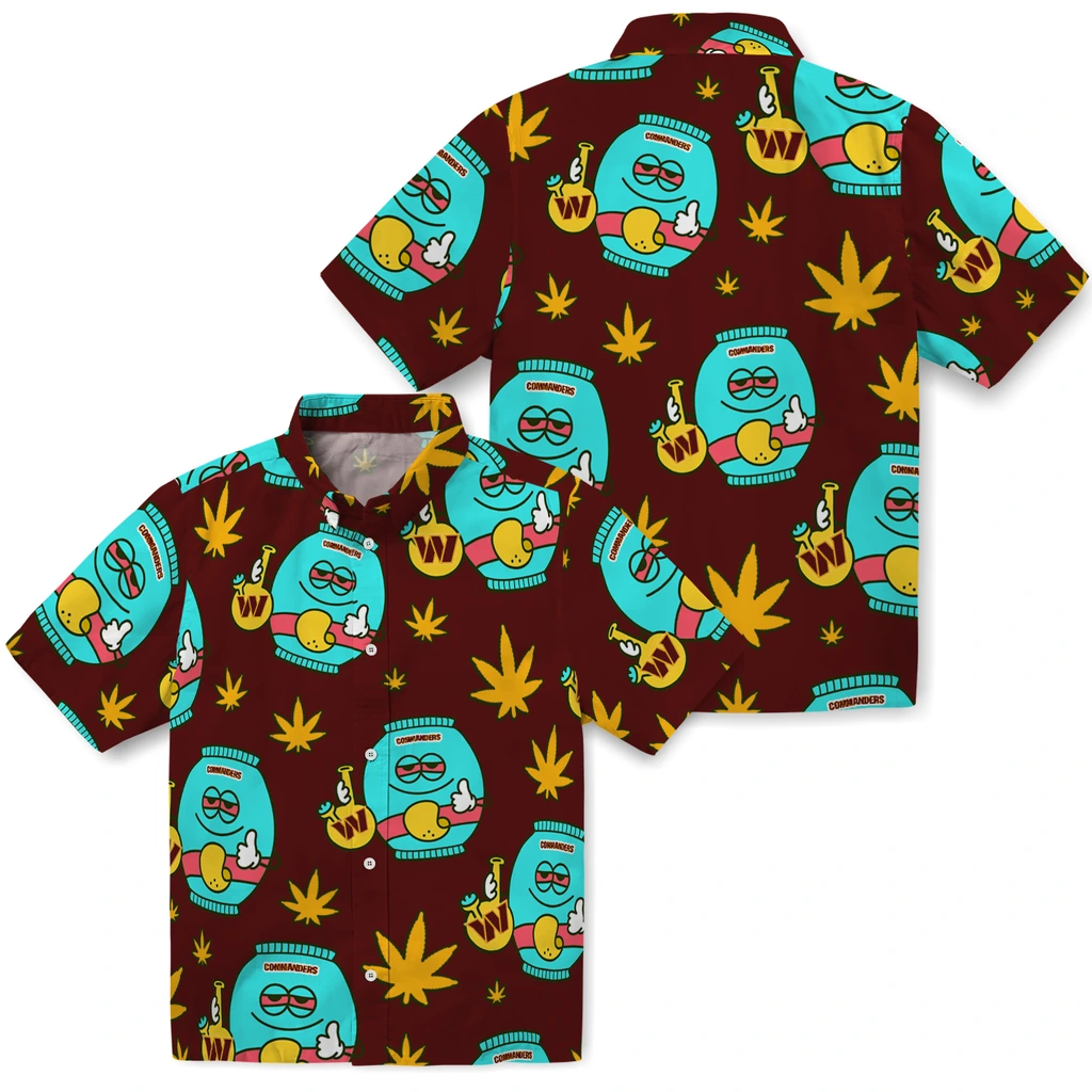 Washington Commanders Hawaiian Shirt - Chill Vibe washington commanders bong smile burgundy hawaiian shirts high quality