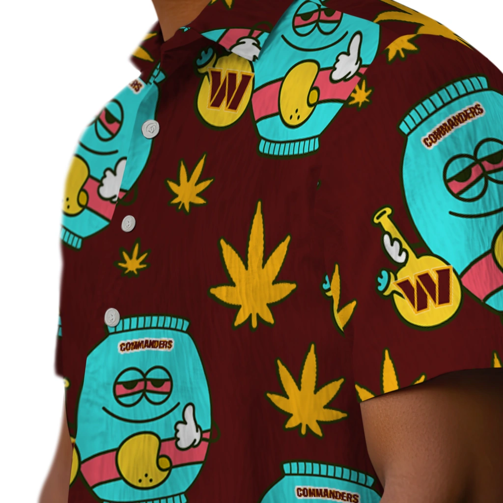 Washington Commanders Hawaiian Shirt - Chill Vibe washington commanders bong smile burgundy hawaiian shirts trendy