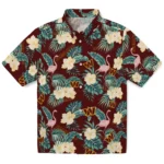 Washington Commanders Hawaiian Shirt – Flamingo and Hibiscus