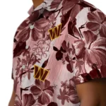 Washington Commanders Hawaiian Shirt – Hibiscus Arrangement