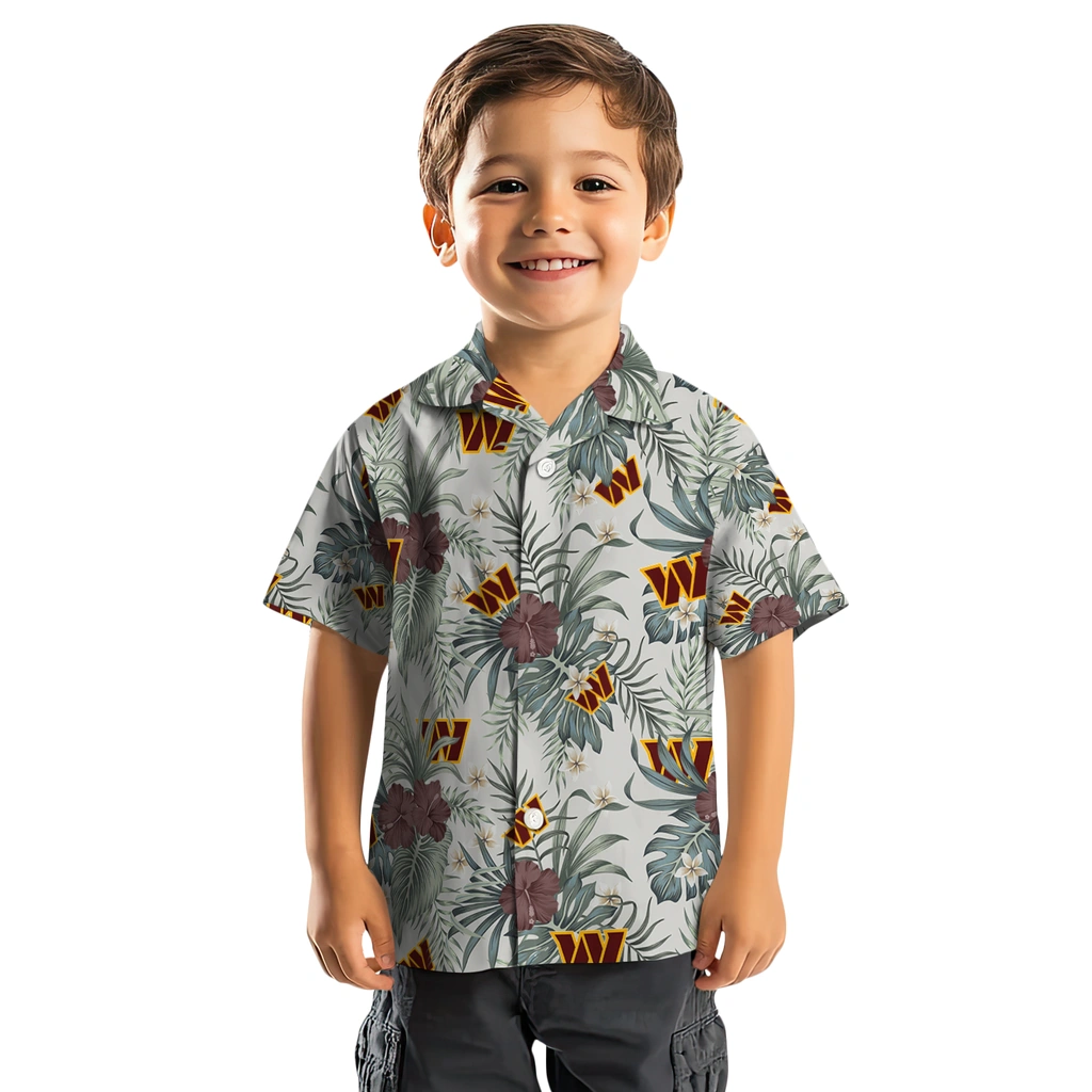 Washington Commanders Hawaiian Shirt - Hibiscus Designs washington commanders hibiscus designs beige hawaiian shirts top rated