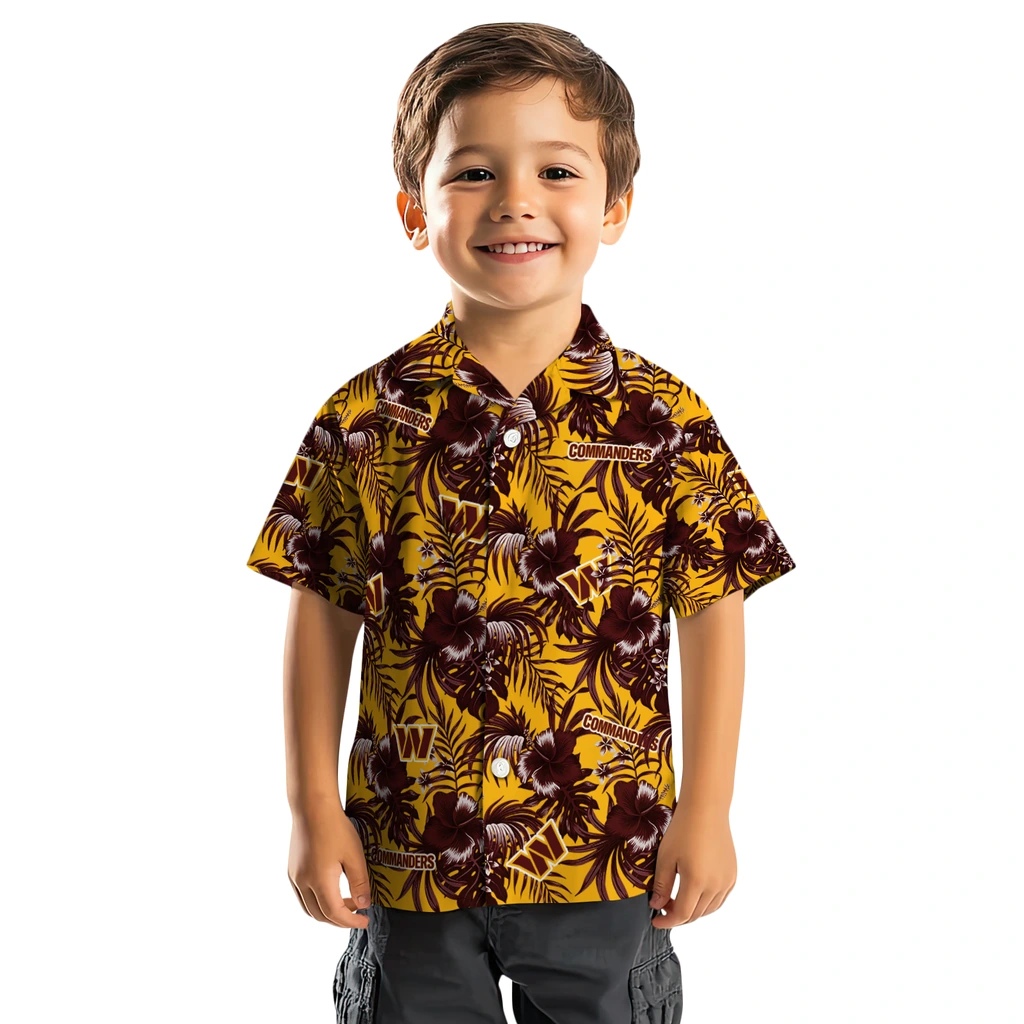 Washington Commanders Hawaiian Shirt - Hibiscus Exotic washington commanders hibiscus exotic burgundy hawaiian shirts top rated