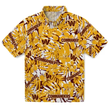 washington commanders hibiscus overlay hawaiian shirts best selling