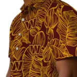 Washington Commanders Hawaiian Shirt – Leaf Outline