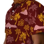 Washington Commanders Hawaiian Shirt – Palm And Clouds