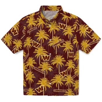 washington commanders palm grove burgundy hawaiian shirts best selling