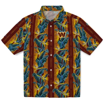 washington commanders paradise vines burgundy hawaiian shirts best selling