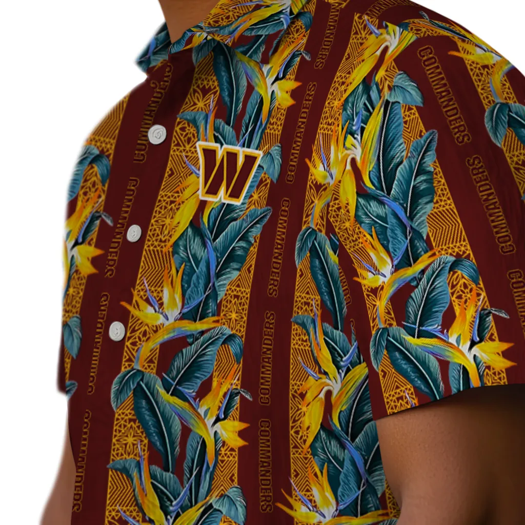 Washington Commanders Hawaiian Shirt - Paradise Vines washington commanders paradise vines burgundy hawaiian shirts trendy
