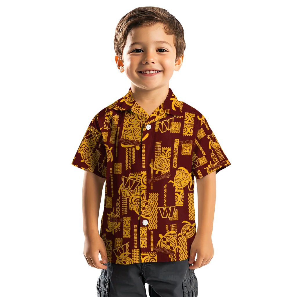 Washington Commanders Hawaiian Shirt - Turtle Lines washington commanders turtle lines burgundy hawaiian shirts top rated