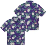 Washington Huskies Hawaiian Shirt – Flamingo and Hibiscus