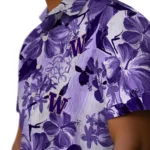 Washington Huskies Hawaiian Shirt – Hibiscus Arrangement