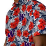 Washington Huskies Hawaiian Shirt – Hibiscus Fiesta