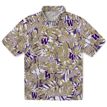 washington huskies hibiscus overlay hawaiian shirts best selling