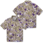 Washington Huskies Hawaiian Shirt – Hibiscus Overlay