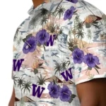 Washington Huskies Hawaiian Shirt – Hibiscus Seaside
