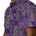 Washington Huskies Hawaiian Shirt – Leaf Outline