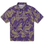 Washington Huskies Hawaiian Shirt – Monstera Layer