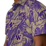 Washington Huskies Hawaiian Shirt – Monstera Layer
