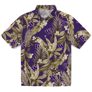 washington huskies palm leaves purple hawaiian shirts best selling