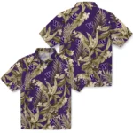 Washington Huskies Hawaiian Shirt – Palm Leaves