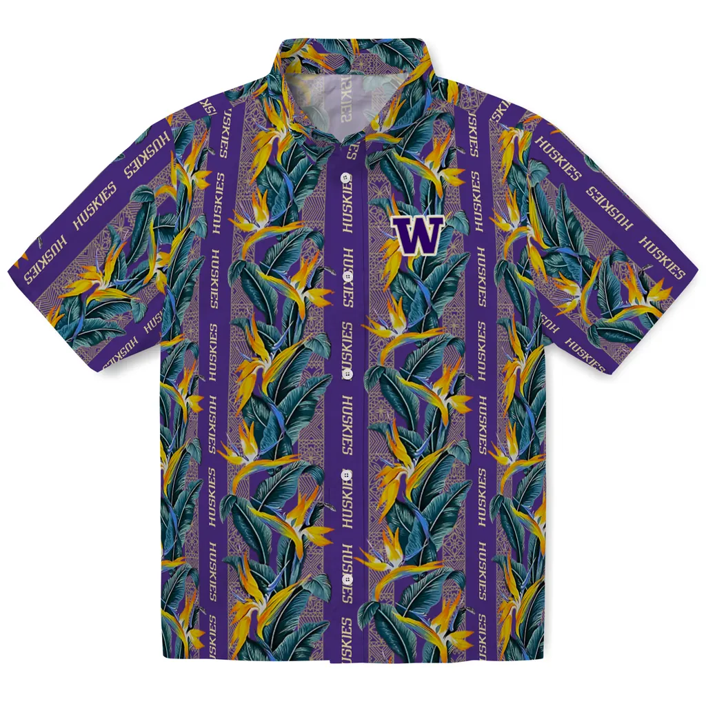 Washington Huskies Hawaiian Shirt - Paradise Vines washington huskies paradise vines purple hawaiian shirts best selling