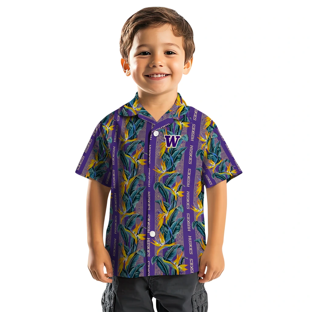 Washington Huskies Hawaiian Shirt - Paradise Vines washington huskies paradise vines purple hawaiian shirts top rated