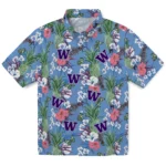 Washington Huskies Hawaiian Shirt – Pineapple Bouquet
