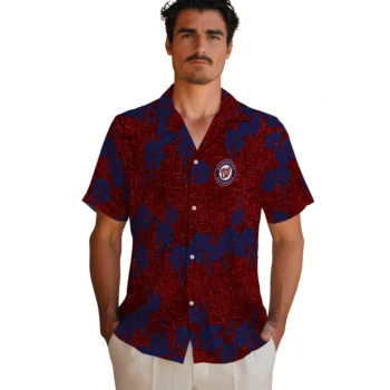 washington nationals hibiscus petals red hawaiian shirts fashion forward