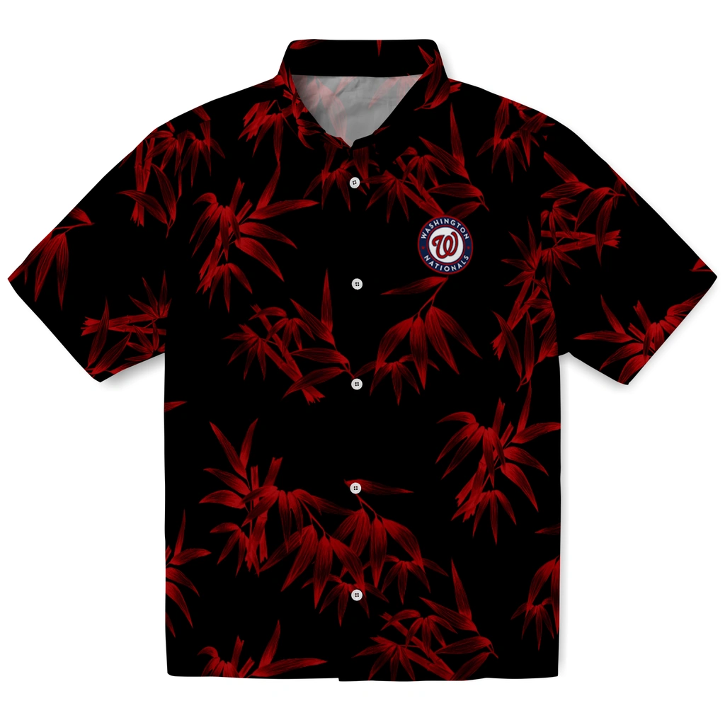 Washington Nationals Hawaiian Shirt - Bamboo Branches washington nationals bamboo branches red black hawaiian shirts best selling