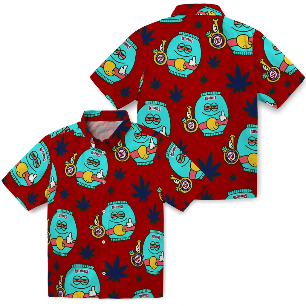 Washington Nationals Hawaiian Shirt - Chill Vibe washington nationals bong smile red hawaiian shirts high quality