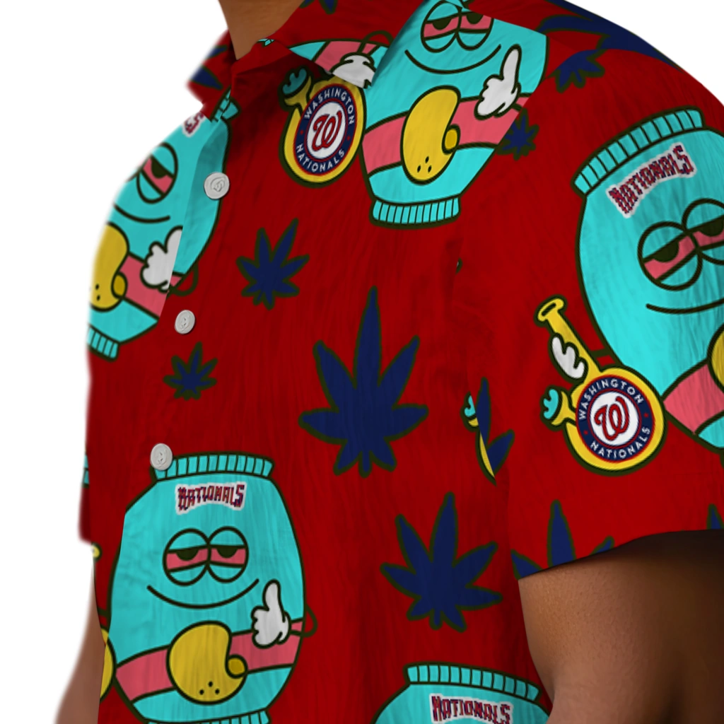 Washington Nationals Hawaiian Shirt - Chill Vibe washington nationals bong smile red hawaiian shirts trendy