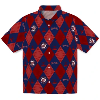washington nationals balloon plaid red hawaiian shirts best selling