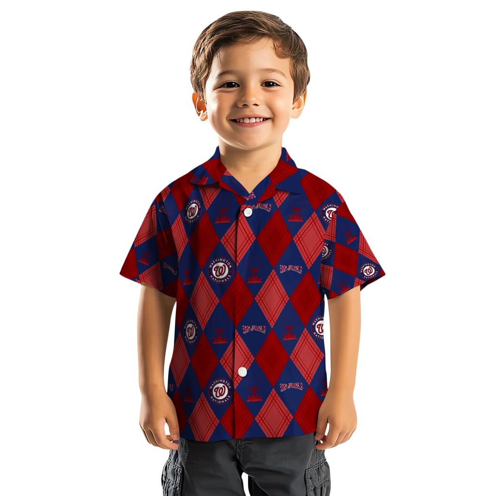 Washington Nationals Hawaiian Shirt - Golfing Plaid washington nationals balloon plaid red hawaiian shirts top rated