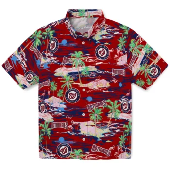 washington nationals flamingo retreat red hawaiian shirts best selling