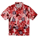 Washington Nationals Hawaiian Shirt – Hibiscus Arrangement
